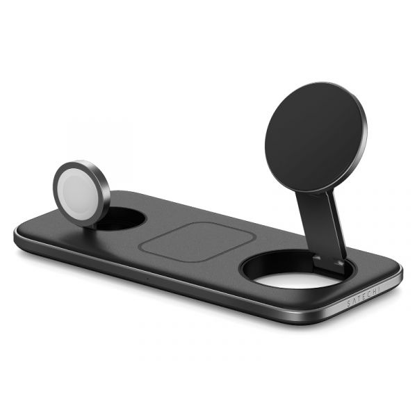 Satechi Qi2 Trio Wireless Charging Pad - with Type A,C,G plugs, Space gray (ST-QTPM-EA)
